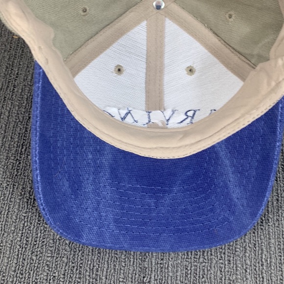 Irving Baseball Hat Mens OSFA Muted Green Blue Brim Strapback cap Toppers - Picture 11 of 13